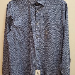 DKNY Men&rsquo;s Slim-Fit Stretch Stripe Dress Shirt (Blue, 16X32-33)